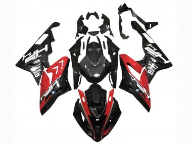 Meilleurs Carénages Moto BMW S1000RR 2015-2016 - Rouge Noir Fibre de Carbone