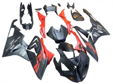 Meilleurs Carénages Moto BMW S1000RR 2015-2016 - Noir Mat Rouge
