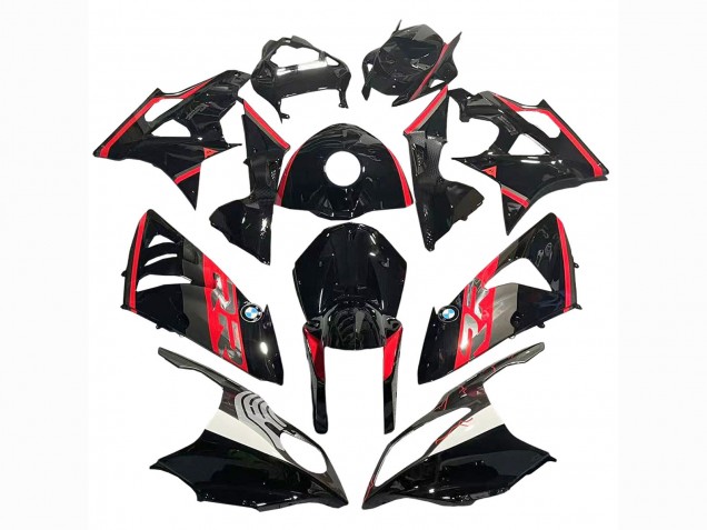 Carénage Moto BMW S1000RR 2009-2014 - Rouge Noir Brillant