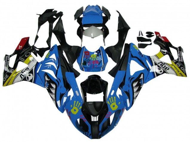 Carénages Moto BMW S1000RR 2009-2014 - Blanc Bleu Noir Jaune Requin