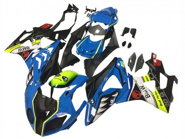Carénages Moto BMW S1000RR 2009-2014 - Bleu Jaune Rouge Noir Requin VR 46