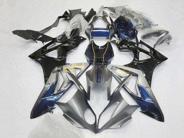 Meilleurs Carénages Moto BMW S1000RR 2009-2014 - Argent Bleu Noir Brillant