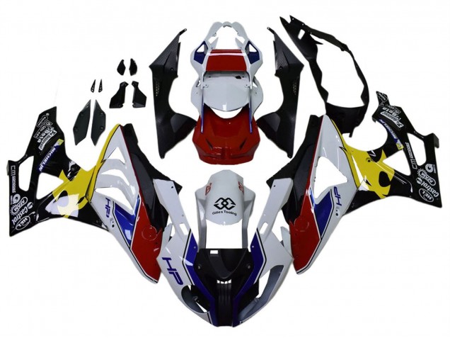 Carénages Moto BMW S1000RR 2009-2014 - Blanc Rouge Jaune Noir Castrol