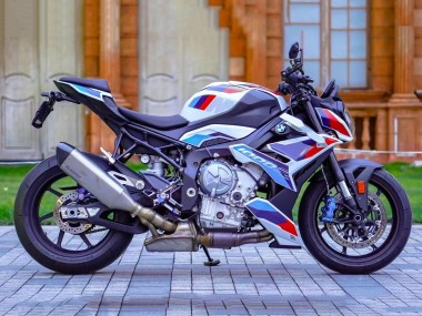 Meilleurs Carénages Moto BMW S1000R 2021-2025 - Blanc Bleu Clair Foncé Rouge