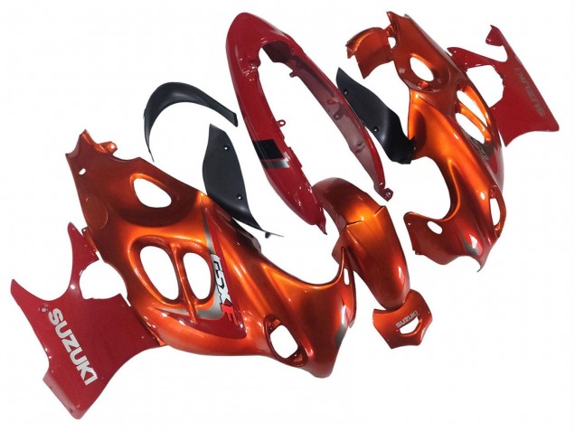 Carénages Moto Suzuki GSX600F/GSX750F 2004-2006 - Burnt Orange Blanc Logo