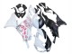 Carénages Moto Kawasaki ZX6R 2023-2025 - Noir Blanc Flower