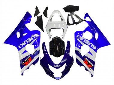 Meilleurs Kits Carénage Moto Suzuki GSXR 600 / GSXR 750 2004-2005 - Blanc Bleu Noir Rouge