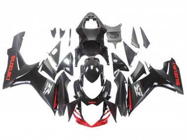 Meilleurs Carénages Moto Suzuki GSXR 600 / GSXR 750 2011-2024 - Noir Gris Rouge Doubler