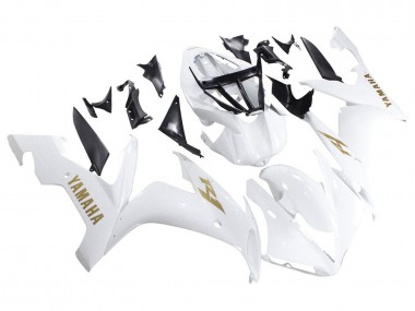 Meilleurs Carénages Moto Yamaha YZF 1000 R1 2004-2006 - Blanc Or Décalque