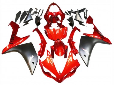 Meilleurs Carénage Moto Yamaha YZF 1000 R1 2007-2008 - Rouge Noir Mat