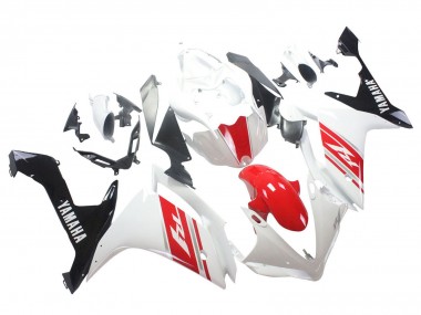 Meilleurs Carénage Moto Yamaha YZF 1000 R1 2007-2008 - Blanc Rouge Noir