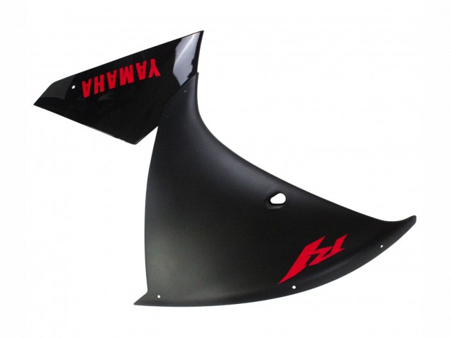 Carénage Moto Yamaha YZF 1000 R1 2009-2011 - Noir Mat Rouge Décalque