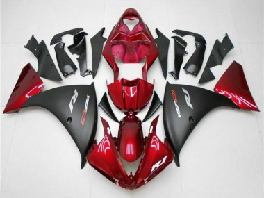 Meilleurs Carénages Moto Yamaha YZF 1000 R1 2009-2011 - Rouge Noir Mat