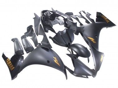 Meilleurs Carénages Moto Yamaha YZF 1000 R1 2012-2014 - Noir Mat Or Décalque