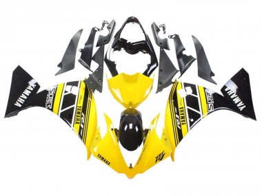Meilleurs Carénages Moto Yamaha YZF 1000 R1 2012-2014 - Jaune Blanc Noir