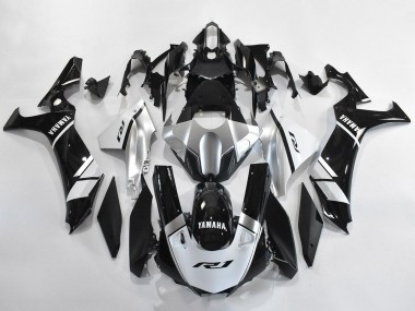 Meilleurs Carénages Moto Yamaha YZF 1000 R1 2020-2025 - Argent Blanc Noir Brillant
