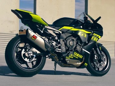 Meilleurs Carénages Moto Yamaha YZF 1000 R1 2020-2025 - Noir Brillant Fluorescent Jaune