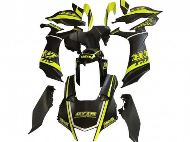 Carénages Moto Yamaha YZF 1000 R1 2020-2025 - Noir Brillant Fluorescent Jaune