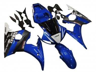 Meilleurs Carénages Moto Yamaha YZF R6 2003-2004 - Bleu Blanc Noir Brillant Yamalube