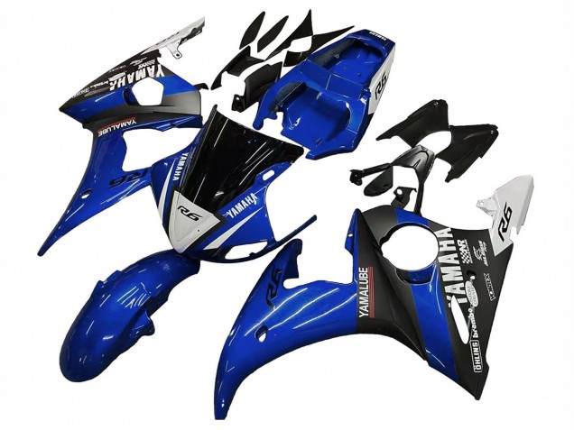 Carénages Moto Yamaha YZF R6 2003-2004 - Bleu Blanc Noir Brillant Yamalube