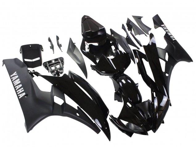 Carénages Moto Yamaha YZF 600 R6 2006-2007 - Noir Brillant Noir Mat