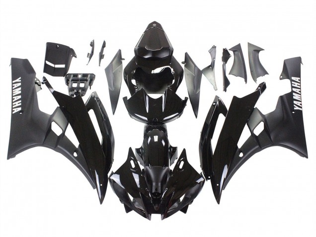 Carénages Moto Yamaha YZF 600 R6 2006-2007 - Noir Brillant Noir Mat