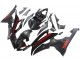 Carénages Moto Yamaha YZF 600 R6 2008-2016 - Noir Brillant Noir Mat Rouge Bande