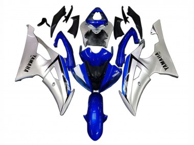 Meilleurs Carénages Moto Yamaha YZF 600 R6 2008-2016 - Argent Bleu