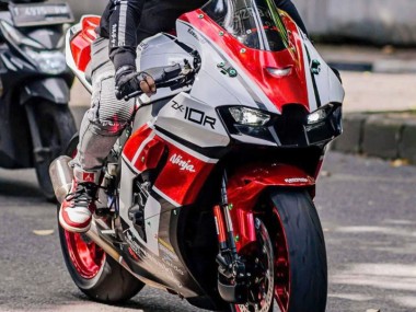 Meilleurs Carénages Moto Kawasaki ZX10R 2021-2025 - Blanc Rouge Noir