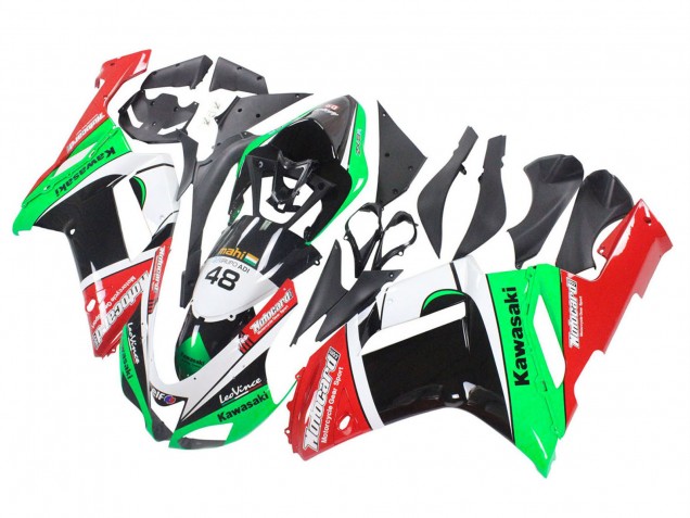 Carénages Moto Kawasaki ZX6R 2007-2008 - Vert Rouge