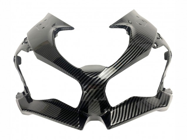 Carénages Moto Kawasaki ZX6R 2019-2022 - Blanc Noir Fibre de Carbone