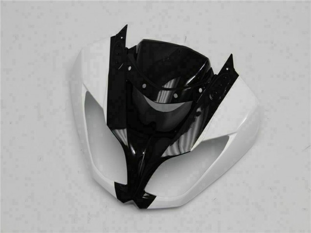 Carénages Moto Kawasaki ZX6R 2009-2012 - Noir Brillant Blanc