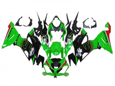 Meilleurs Carénages Moto Kawasaki ZX6R 2019-2022 - Vert Noir Brillant Rouge