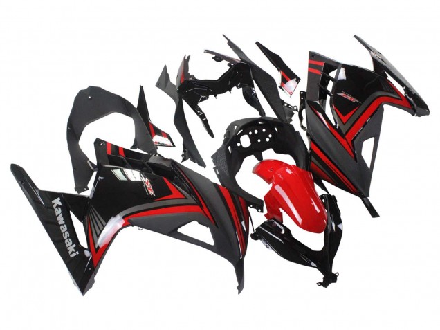 Carénages Moto Kawasaki EX300 2013-2017 - Rouge Noir