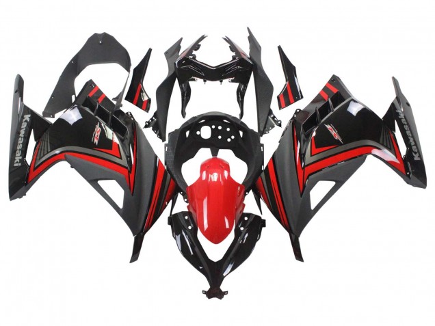 Carénages Moto Kawasaki EX300 2013-2017 - Rouge Noir