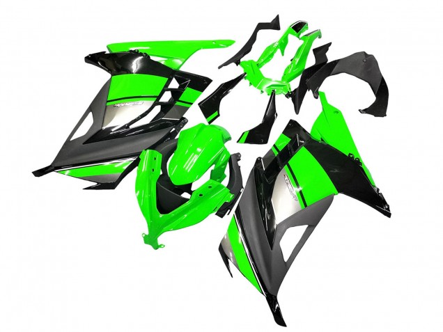 Carénages Moto Kawasaki EX300 2013-2017 - Vert Argent Noir