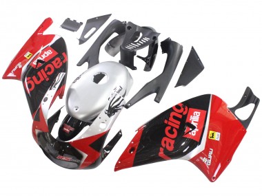 Meilleurs Carénages Moto Aprilia RS125 2000-2005 - Rouge Noir Argent Courses