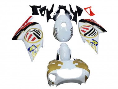 Meilleurs Carénages Moto Aprilia RS125 2000-2005 - Blanc Jaune Rouge