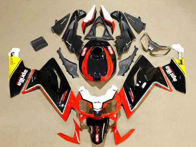 Carénages Moto Aprilia RS125 2006-2011 - Rouge Noir Blanc Jaune
