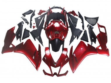 Meilleurs Carénage Moto Aprilia RS4 50 125 2012-2018 - Rouge Noir Mat