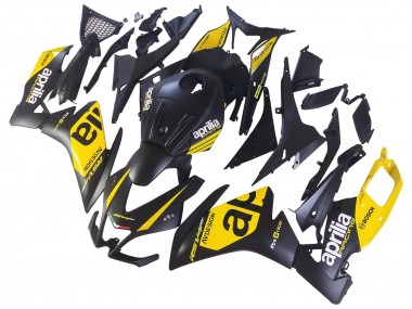 Meilleurs Carénages Moto Aprilia RS4 50 125 2012-2018 - Jaune Noir Mat