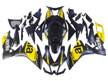 Meilleurs Carénages Moto Aprilia RS4 50 125 2012-2018 - Jaune Noir Mat