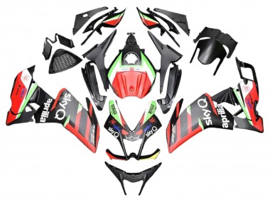 Meilleurs Carénages Moto Aprilia RS4 50 125 2012-2018 - Rouge Vert Noir