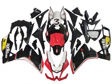 Meilleurs Carénages Moto Aprilia RS4 50 125 2012-2018 - Blanc Rouge Jaune Noir Brillant