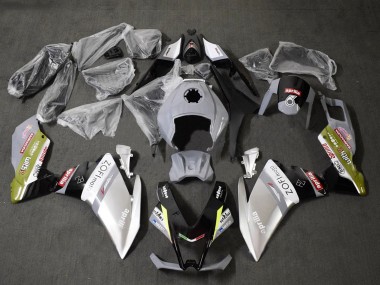 Meilleurs Carénages Moto Aprilia RS4 50 125 2012-2018 - Blanc Argent Gris Noir