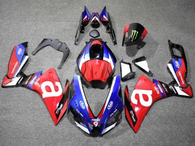 Meilleurs Carénages Moto Aprilia RS4 50 125 2012-2018 - Blanc Bleu Rouge