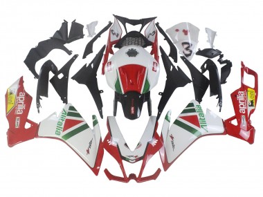 Meilleurs Kits Carénage Moto Aprilia RS4 50 125 2012-2018 - Blanc Rouge Vert Jaune Alitalia