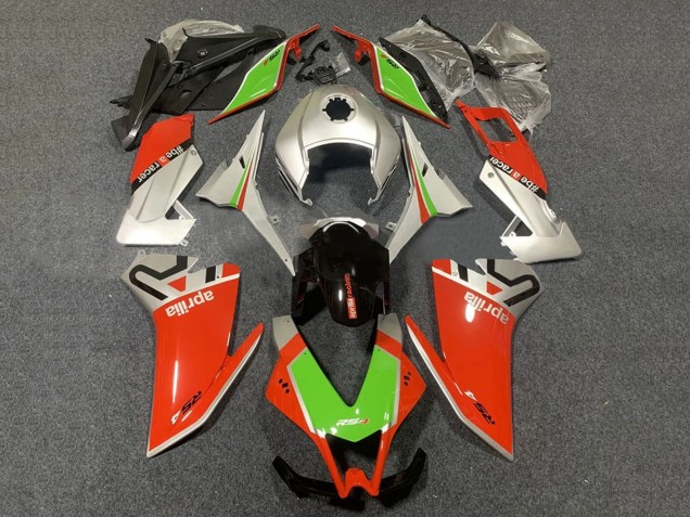 Carénage Moto Aprilia RS4 50 125 2012-2018 - Argent Rouge Vert Noir Brillant