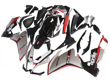 Meilleurs Carénages Moto Aprilia RS4 50 125 2012-2018 - Argent Rouge Noir Brillant