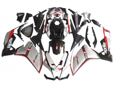Meilleurs Carénages Moto Aprilia RS4 50 125 2012-2018 - Argent Rouge Noir Brillant